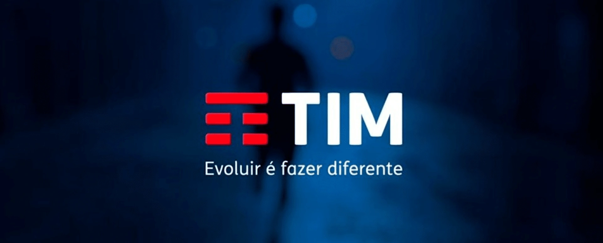 Imagem padrão TIM com o logotipo e a frase Evoluir é fazer diferente